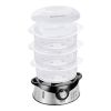 VEVOR Electric Food Steamer, 9.5Qt/9L Electric Vegetable Steamer with 3-Tier Stackable Trays, 800W Food-Grade Food Steamer for Cooking with 60-Min Tim