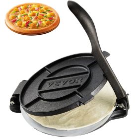 VEVOR Tortilla Press, 8 Inch Tortilla and Roti Maker, Cast Iron Heavy Duty Tortilladora Press, Pre-Seasoned Pataconera Maker with 100 Pcs Parchment Pa