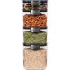ProKeeper+ 13 Piece Clear Plastic Airtight Food Flour Snack & Sugar Baker's Kitchen Container Canister Set with Magnetic