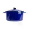 Cooking Pot Indigo Saucepan Cast Iron 5.5 Quart Enameled Dutch Oven Caste Iron Cookware Tableware Kitchen Dining Bar Home Garden