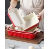Set of 4, Porcelain Baking Pans Set for Oven, Casserole Dish, Ceramic Rectangular Baking Dish Lasagna Pans
