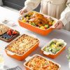 Set of 4, Porcelain Baking Pans Set for Oven, Casserole Dish, Ceramic Rectangular Baking Dish Lasagna Pans